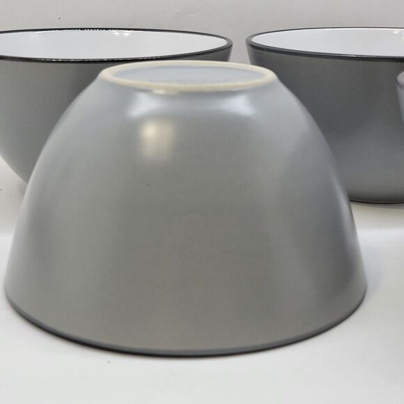 Culinary Arts Matte Bands Nickel Gray 4 Cereal Bowls 5 3/4\
